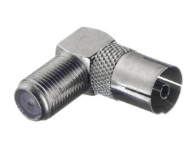 Переходник гн F - гн TV угловой (цинк), NETKO Optima