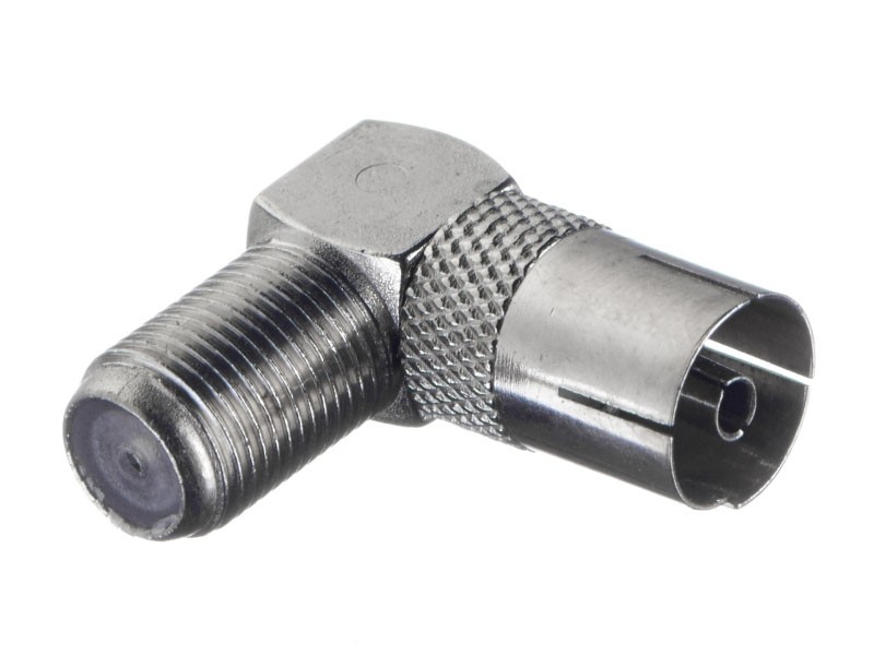 Переходник гн F - гн TV угловой (цинк), NETKO Optima