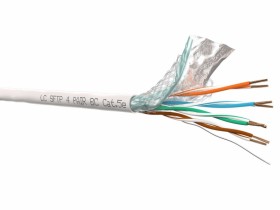 Кабель LC SFTP4 cat.5е, одножильный, экранированный + оплетка, 305м, Cu