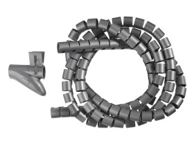 Органайзер  для проводов с инструментом для укладки, ID-20mm, 2м, пластик, серый NETKO Optima