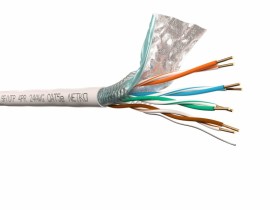 Кабель SF/UTP4 cat.5e, 4 пары 24 AWG BC, одножильный, экранированный + оплетка, 305м, FLUKE TEST, NETKO Expert СКС 