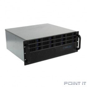 Procase ES412XS-SATA3-B-0 Корпус 4U Rack server case (12 SATA3/SAS 12Gb hotswap HDD), черный, без блока питания, глубина 400мм, MB 12"x13"