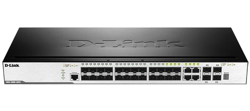 Коммутатор 20PORT 100/1000 4SFP+ DGS-3000-28SC/A1A D-LINK