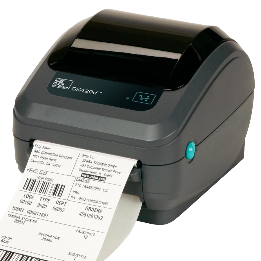 Принтер штрихкода (этикеток) Zebra GK420d (203 dpi, RS232, USB, LPT)