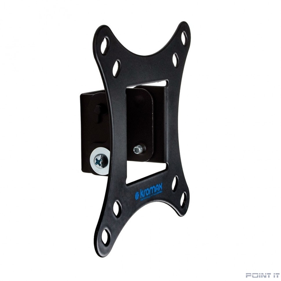 Kromax VEGA-6 new black, наст. для TV 15"-32", max 20 кг, 1 ст св., нак. +5° -15°, от ст. 30 мм, max VESA 100x100 мм.
