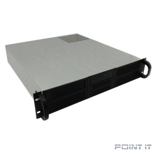 Procase Корпус 2U server case,4x5.25+2HDD,черный,без блока питания(2U,2U-redundant),глубина 650мм,EATX 12"x13", панель вентиляторов 4*80х25 PWM