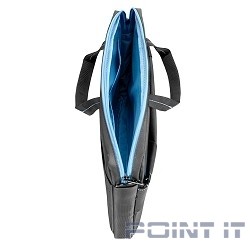 Сумка Continent CC-205 GB(нейлон, серый, с голубой отстрочкой, 15,6'')