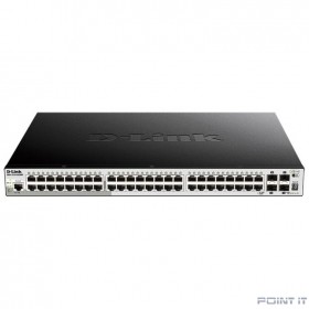 D-Link DGS-1250-52XMP/A1A Настраиваемый коммутатор 2 уровня с 48 портами 10/100/1000Base-T и 4 портами 10GBase-X SFP+ (48 портов с поддержкой PoE 802.3af/802.3at (30 Вт), PoE-бюджет 370 Вт)