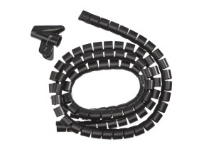 Органайзер  для проводов с инструментом для укладки, ID-25mm, 2м, пластик, черный NETKO Optima