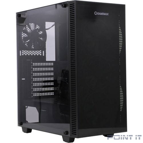 GameMax Корпус Draco XD MFG. A363-TA (ATX,Зак.стекл, USB 3.0, 4*120мм вент.+ ARGB контроллер,без БП)