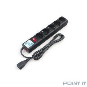PowerCube Фильтр-удлинитель (SPG5-В2) 1,9 м д/подкл. к UPS (C14), 5 розеток (черный) 10А/2,2кВт