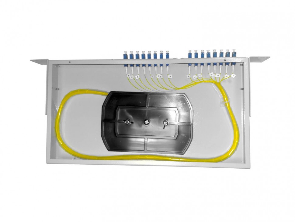 Кросс оптический 19, 1U 16 LC SM, укомплектованный