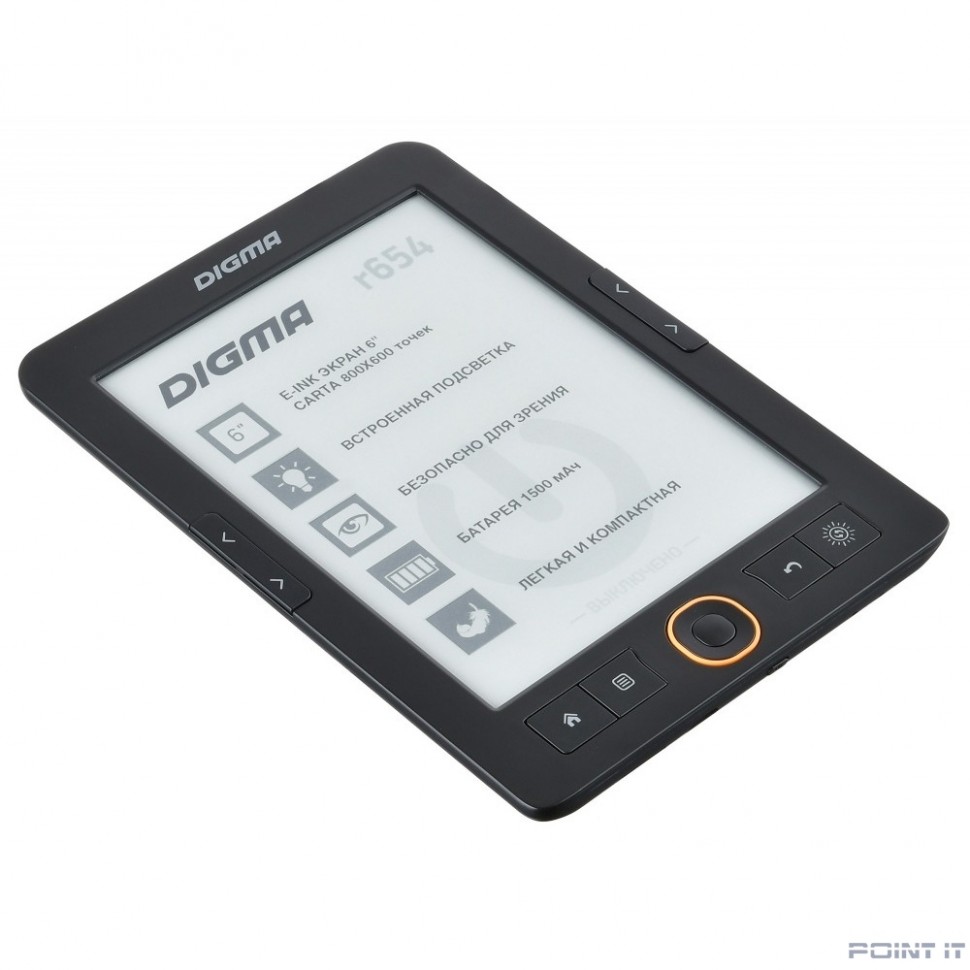 Digma R654 6" E-Ink Carta 800x600 600MHz/4Gb/microSDHC/frontlight графит [1066716]