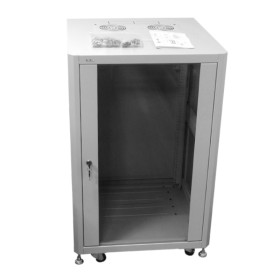 Шкаф напольный 22U серия TA (600х800х1132), передняя дверь стекло, серый, разобранный Netko (упакован в 3 коробки)