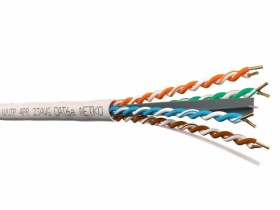 Кабель U/UTP4 cat.6a, 4 пары 23 AWG BC, 305м, одножильный, неэкранированный, с крестовиной, 305м, FLUKE TEST, NETKO Expert СКС 
