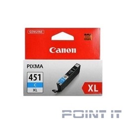 Canon CLI-451XLC 6473B001 Картридж для PIXMA iP7240, MG5440, 6340, Голубой, 665стр.