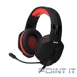 SVEN AP-G988MV черно-красный {с полноразмерными наушниками закрытого типа, встроенный регулятор громкости, подключение: 2 x mini jack 3.5 mm, частота воспроизведения 20-20000 Гц}