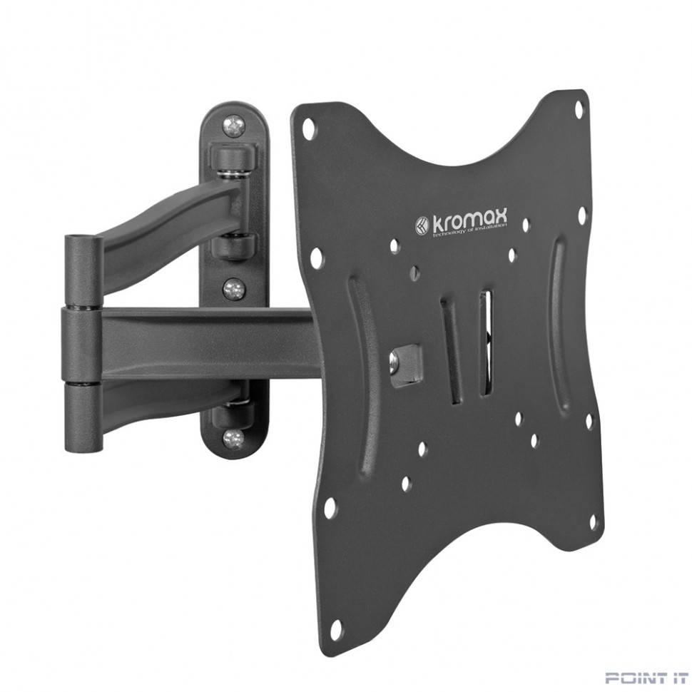 Кронштейн для телевизора Kromax TECHNO-3 серый 15"-40" макс.20кг настенный поворотно-выдвижной и наклонный