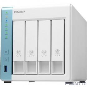 QNAP D4 (Rev. B) NAS, 4 Hot-Swap tray w/o HDD. Quad core CPU AL-214 1.7GHz, 2 GB DDR3, 2xGbE, 2xUSB 3.2 USB 3.2 Gen 1 