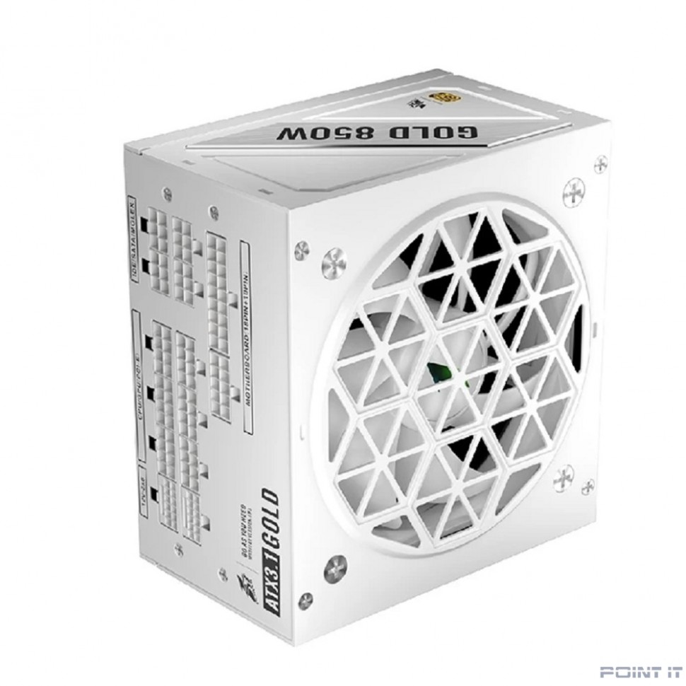 1STPLAYER NGDP Gold 850W White/ ATX 3.0, APFC, 80 PLUS Gold, LLC+DC-DC, 120mm fan, full modular / HA-850BA4-WH