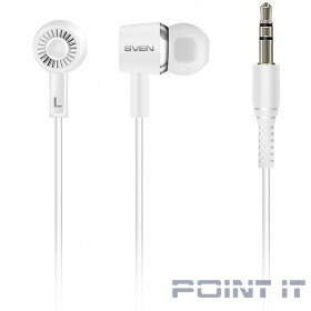 SVEN E-110, белый наушиники {103 Дб, mini jack 3.5 mm}