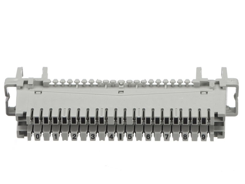 Плинт LSA Profil неразмыкаемый, ABS, 10 пар, медные контакты, универсальный, нумерация (0-9), серый NETKO Optima