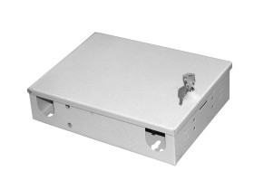 Корпус кросса оптического настенного КОН-8 FC Simplex,  ложементдля КДЗС, с замком, металлический, (62*250*190мм), U-тип