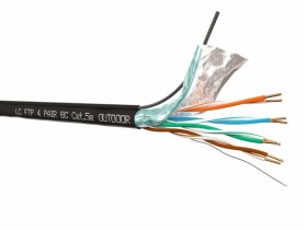 Кабель LC FTP4 cat.5е, одножильный, экранированный, 305м, Cu, для наружных работ, проволочный трос
