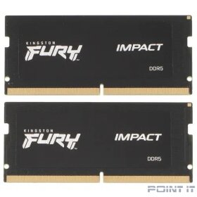 Память оперативная/ Kingston 32GB 4800MT/s DDR5 CL38 SODIMM (Kit of 2) FURY Impact PnP