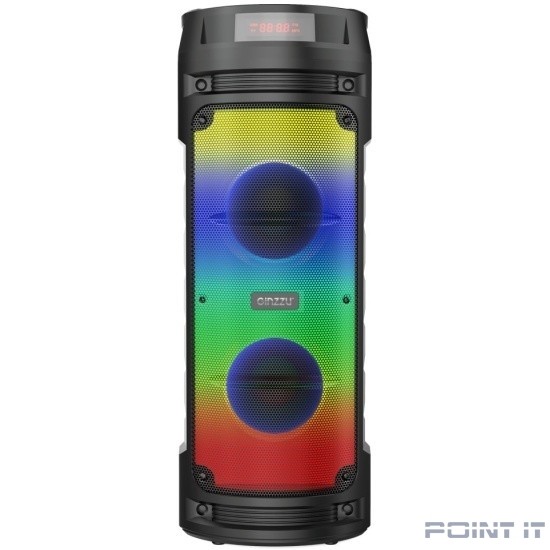Ginzzu GM-219 {(V5.0), 50Вт, 150Гц- 18кГц, USB-flash, microSD-card, FM-радио, пульт ДУ, батарея 3,6В/4500мАч, эквалайзер }