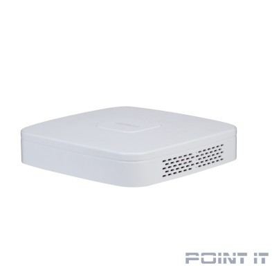 DAHUA DHI-NVR2104-P-I2 4-канальный IP-видеорегистратор с PoE, 4K и H.265+, видеоаналитика, входящий поток до 80Мбит/с, 1 SATA III до 10Тбайт