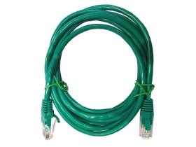 Патч-корд UTP4 cat 5e, 2,0м, ВС, LSZH, зеленый, литой коннектор NETKO Optima