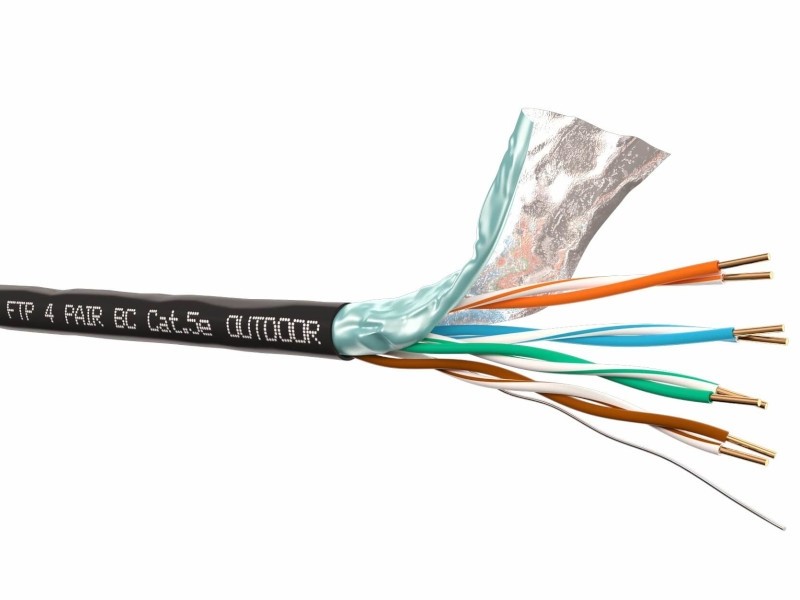 Кабель Cabletech FTP4 cat.5e, одножильный, экранированный, 305м, Cu, для наружных работ РАСПРОДАЖА