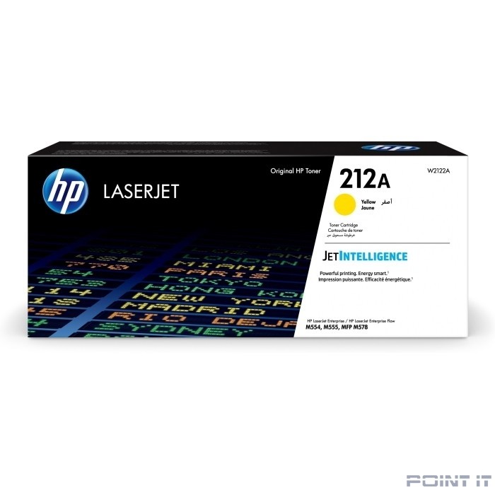 Картридж лазерный HP 212A W2122A желтый для HP CLJ Enterprise M554/M555