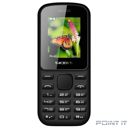 TEXET 130-TM Мобильный телефон цвет черный-красный