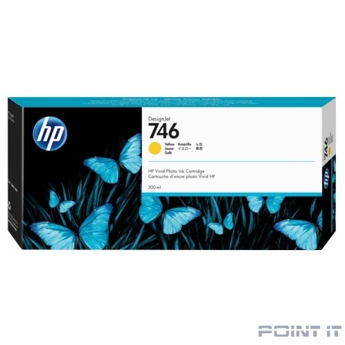 HP P2V79A Картридж HP 746 струйный желтый {HP DesignJet Z6/Z9+ series, (300 мл)}