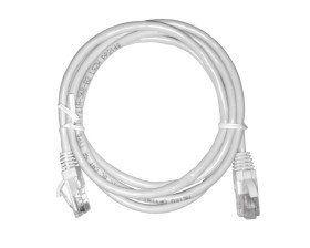 Патч-корд UTP4 cat 5e, 1,5м, ВС, LSZH, белый, литой коннектор NETKO Optima