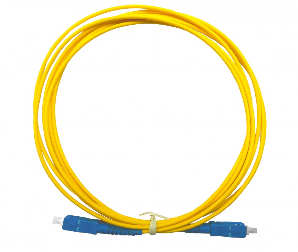Патч-корд оптический соединительный SC-SC/UPC SM Simplex 3.0мм 9/125, 3м, LSZH
