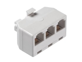 Переходник телефонный штекер RJ11 (6p4c) на три гнезда RJ11 (6p4c), NETKO Optima