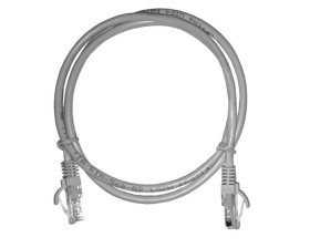 Патч-корд UTP4 cat 5e, 1,0м, ВС, LSZH, серый, литой коннектор NETKO Optima (упак 10)