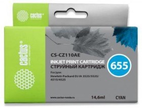 Картридж CYAN NO.655 14.6ML CS-CZ110AE CACTUS