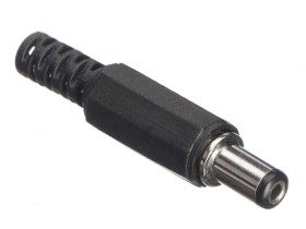 Штекер питания DC 5,5/2,1, длина 9мм, прямой, черный, NETKO Optima