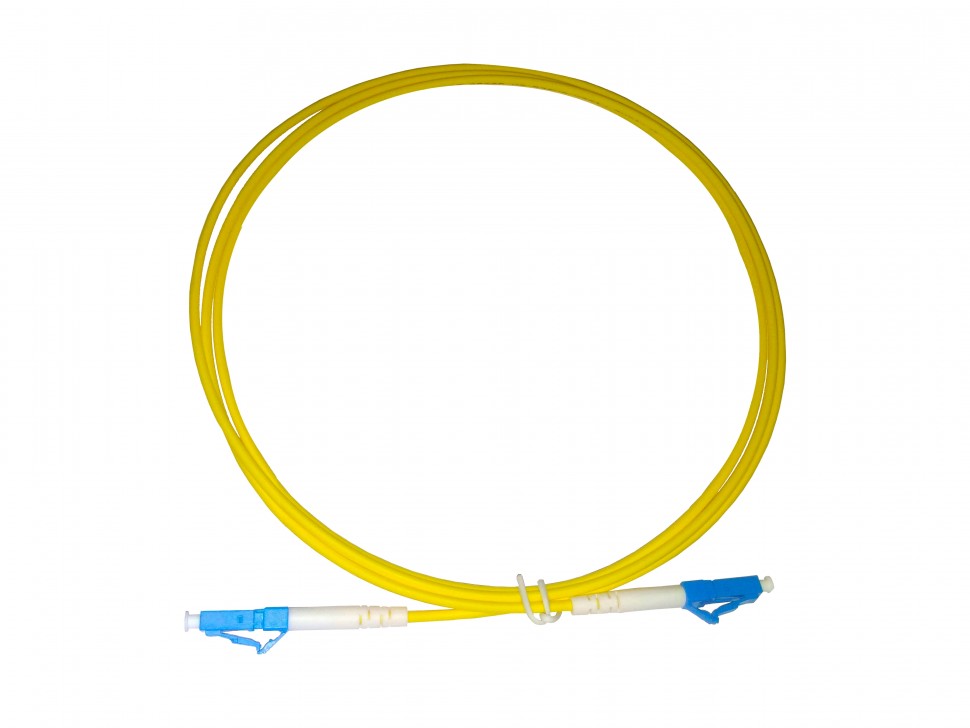 Патч-корд оптический соединительный LC-LC/UPC SM Simplex 3.0мм 9/125, 1.5м, LSZH