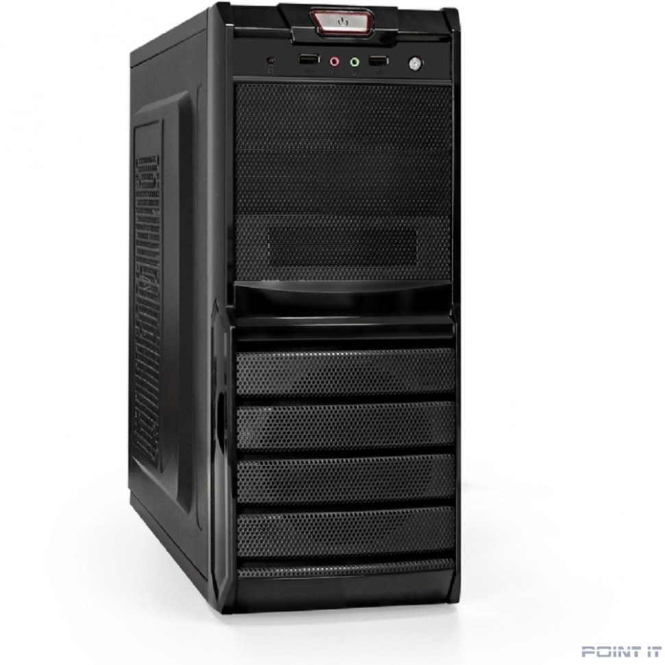 Exegate EX278400RUS Корпус Miditower Exegate XP-329S Black, ATX, <XP600, Black,120mm>, 2*USB, Audio