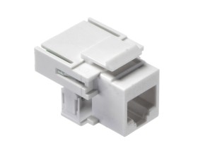 Модуль Keystone неэкранированный, RJ11 (6p4c), 110/Krone тип, 90°, под инструмент, белый, Netko