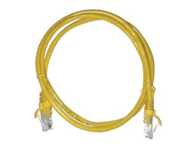 Патч-корд UTP4 cat 5e, 1,0м, ВС, LSZH, желтый, литой коннектор NETKO Optima