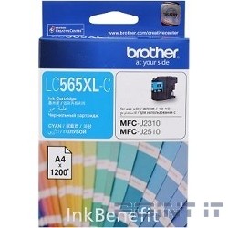 Brother LC565XLC Картридж ,Cyan{MFC-J2510/J2310, Cyan, (1200стр)}