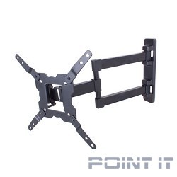 Kromax GALACTIC-12 black, Кр. стал. наст. для TV 15"-42", max 25 кг, 5 ст св., нак. -3+10, пов. 180°, от ст. 46-328 мм, max VESA 400x400 мм.