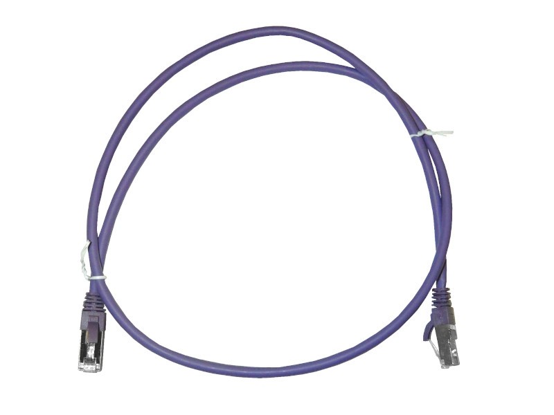 Патч-корд FTP4 cat.6a, 0.5м, литой коннектор, фиолетовый, LSZH, Netko CKC