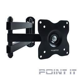 Kromax DIX-15 black, Кр. стал. наст. для TV 15"-28", max 30 кг, 5 ст св., нак. ±15°, пов. 180°, от ст. 48-377 мм, max VESA 100x100 мм.